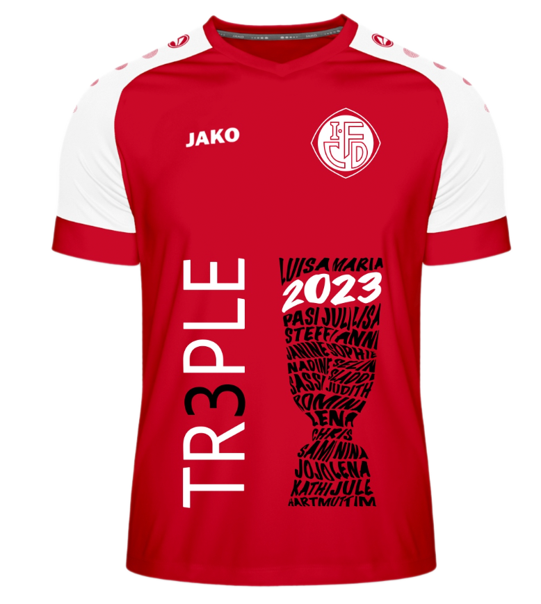 Vorderseite des Trikots mit Wappen